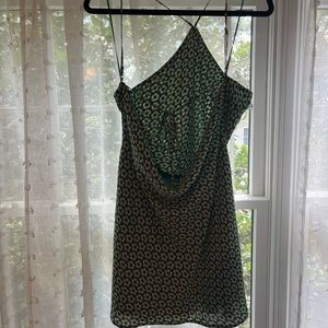 NWOT Cotton Candy LA green and white flower print dress
